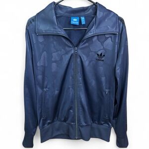 Adidas Trefoil Originals Women’s XL Navy Black Camo Track Jacket